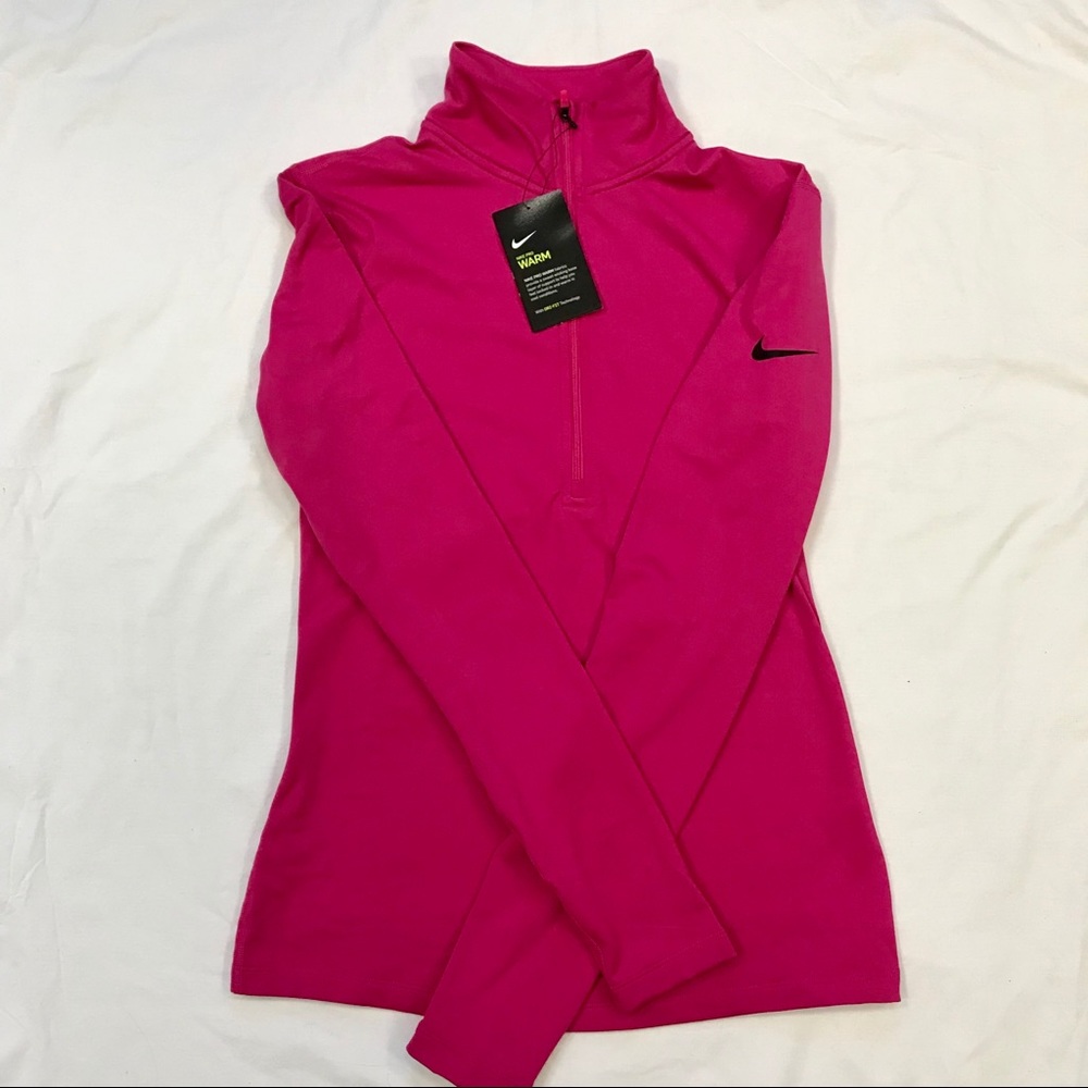 Nike athletic, climawarm quarter zip pullover